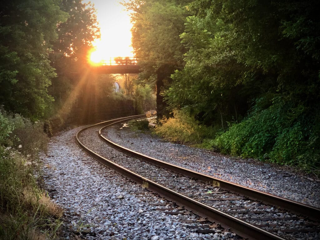 Sunrise of Railroad Tracks